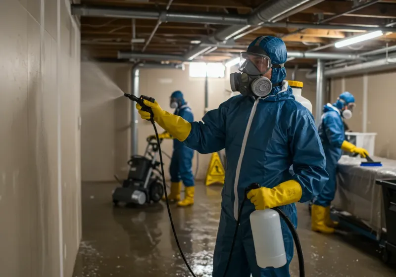 Basement Sanitization and Antimicrobial Treatment process in Mineral Ridge, OH