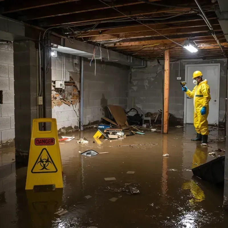 Flooded Basement Electrical Hazard in Mineral Ridge, OH Property