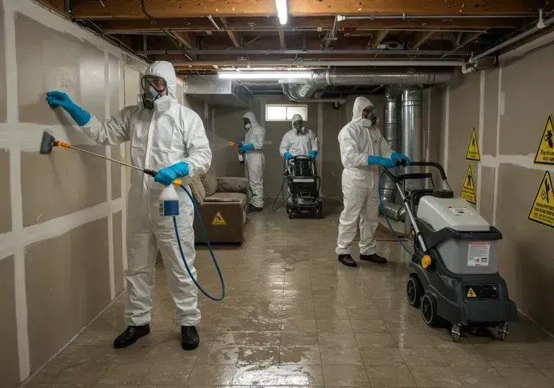 Basement Moisture Removal and Structural Drying process in Mineral Ridge, OH